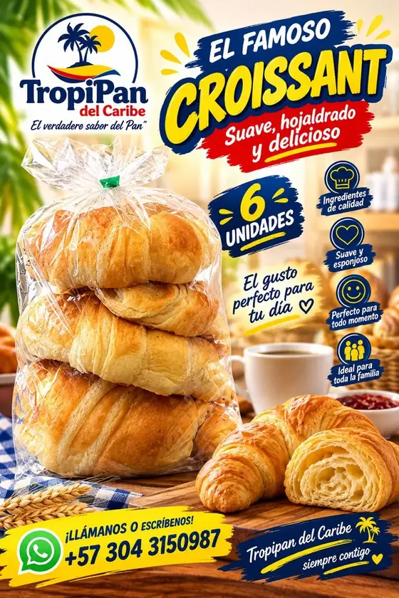 Croissant hojaldrado Tropipan
